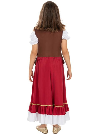 Disfraz de tabernera medieval clásica para niña - Funiglobal | Funidelia