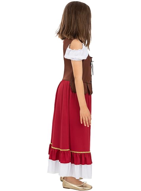 Disfraz de tabernera medieval clásica para niña - Funiglobal | Funidelia