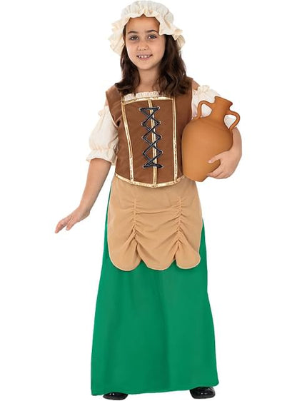 Disfraz de tabernera medieval para niña - Funiglobal | Funidelia
