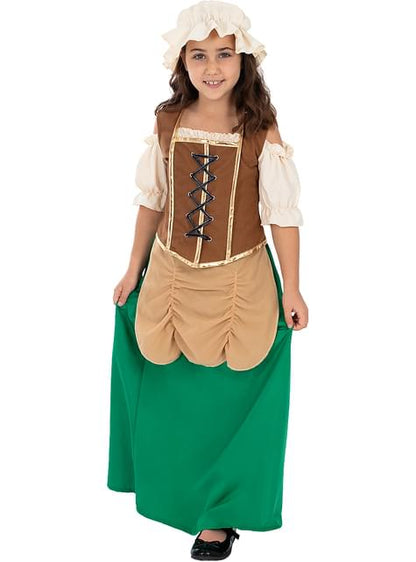 Disfraz de tabernera medieval para niña - Funiglobal | Funidelia