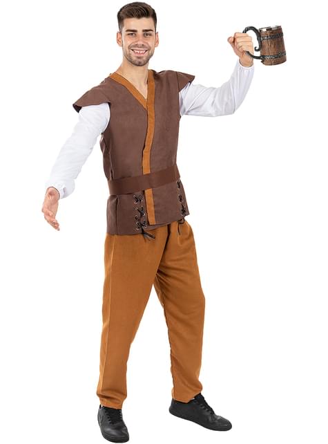 Disfraz de tabernero medieval para hombre talla grande - Funiglobal | Funidelia