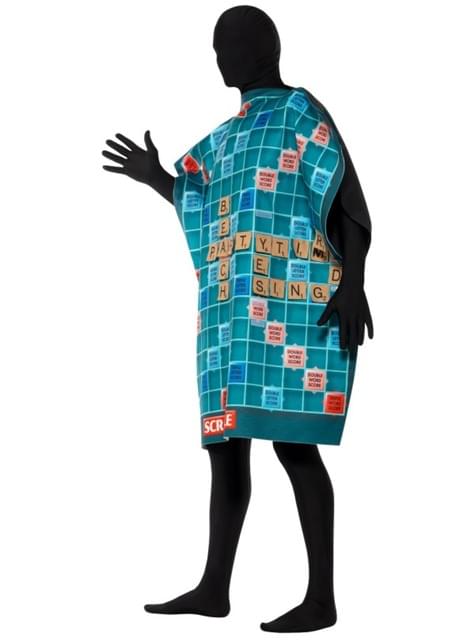Disfraz de tablero de Scrabble para adulto