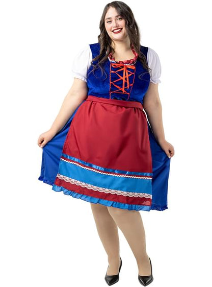 Disfraz de Tirolesa deluxe para mujer talla grande - Funiglobal | Funidelia