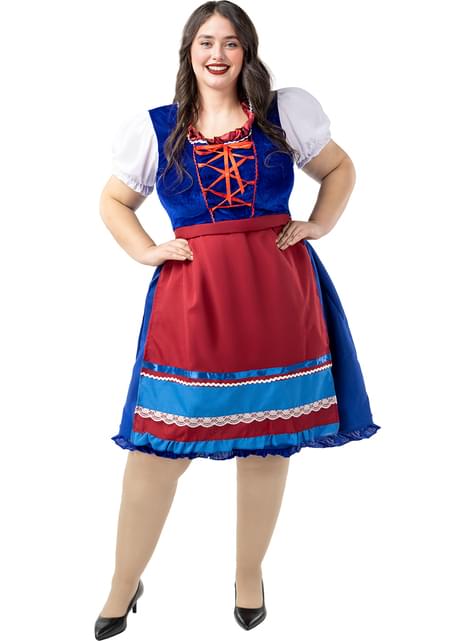Disfraz de Tirolesa deluxe para mujer talla grande - Funiglobal | Funidelia