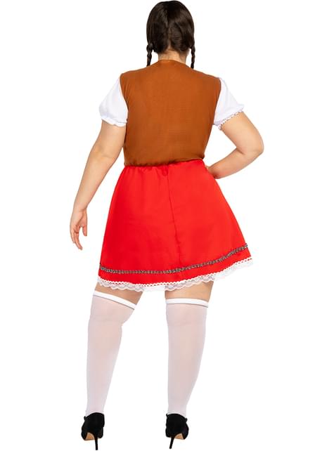 Disfraz de tirolesa para mujer talla grande - Funiglobal | Funidelia
