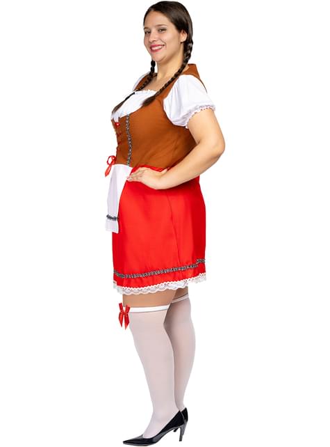 Disfraz de tirolesa para mujer talla grande - Funiglobal | Funidelia