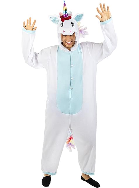 Disfraz de unicornio azul onesie para adulto - Funiglobal | Funidelia