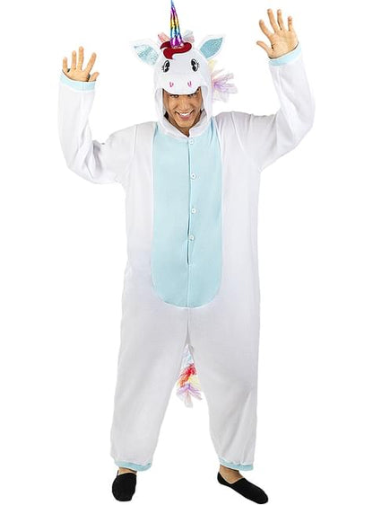Disfraz de unicornio azul onesie para adulto - Funiglobal | Funidelia