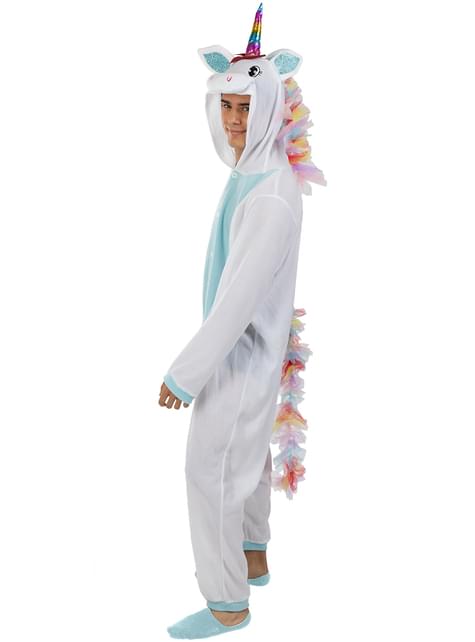 Disfraz de unicornio azul onesie para adulto - Funiglobal | Funidelia