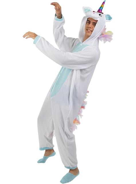 Disfraz de unicornio azul onesie para adulto - Funiglobal | Funidelia
