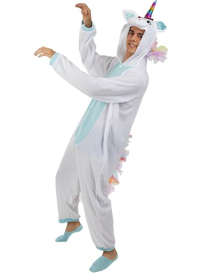 Disfraz de unicornio azul onesie para adulto - Funiglobal | Funidelia
