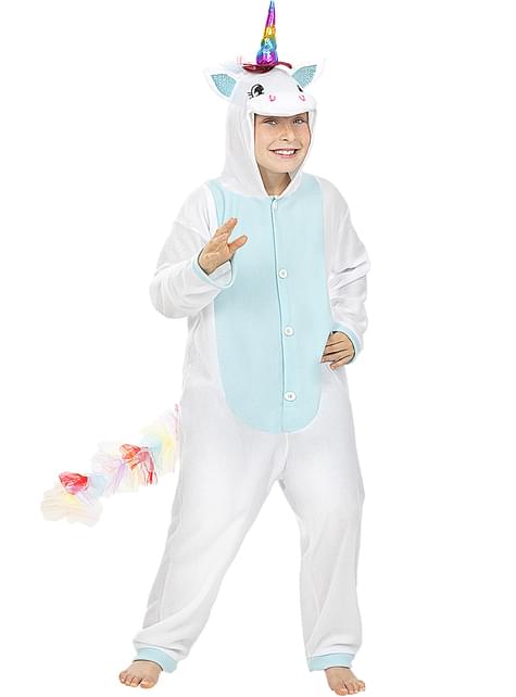 Disfraz de unicornio azul onesie para niños - Funiglobal | Funidelia
