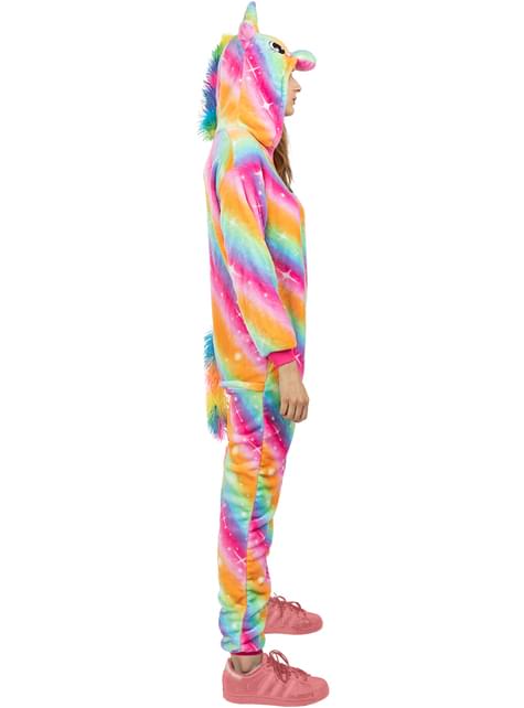 Disfraz de unicornio multicolor onesie para adulto - Funiglobal | Funidelia