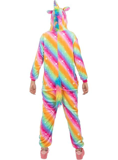 Disfraz de unicornio multicolor onesie para adulto - Funiglobal | Funidelia