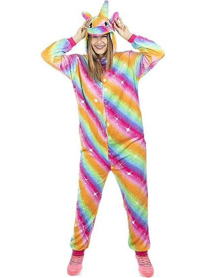 Disfraz de unicornio multicolor onesie para adulto - Funiglobal | Funidelia