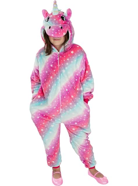 Disfraz de unicornio multicolor onesie para niños - Funiglobal | Funidelia