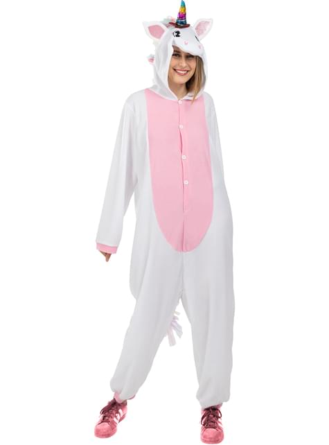 Disfraz de unicornio rosa onesie para adulto - Funiglobal | Funidelia