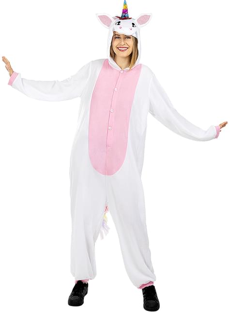 Disfraz de unicornio rosa onesie para adulto - Funiglobal | Funidelia