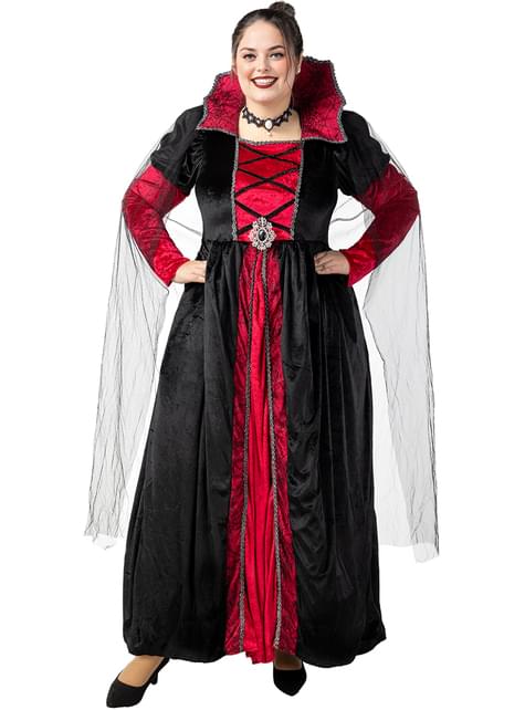 Disfraz de vampiresa Deluxe para mujer talla grande - Funiglobal | Funidelia
