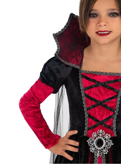 Disfraz de vampiresa Deluxe para niña - Funiglobal | Funidelia