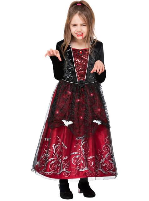 Disfraz de vampiresa murciélago Deluxe para niña - Smiffys | Funidelia
