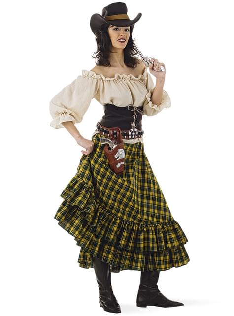 Disfraz de vaquera bandida para mujer talla grande