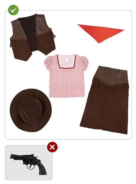 Disfraz de vaquera Deluxe para mujer talla grande - Funiglobal | Funidelia
