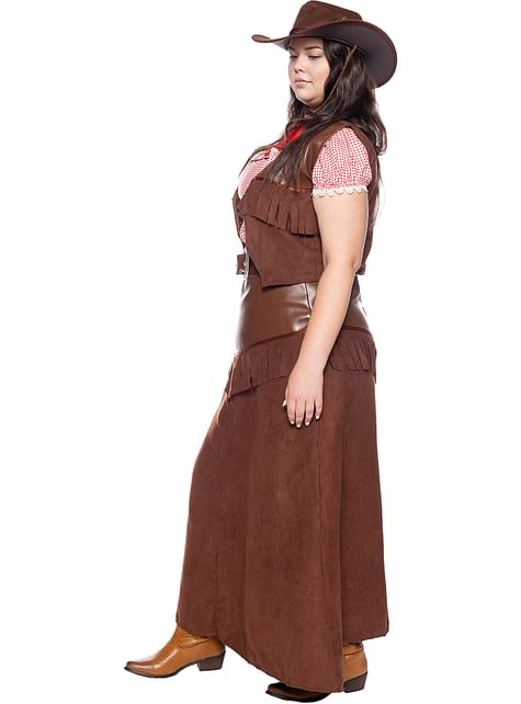 Disfraz de vaquera Deluxe para mujer talla grande - Funiglobal | Funidelia