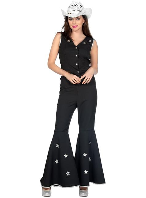 Disfraz de vaquera negro sexy mujer - Wilbers | Funidelia