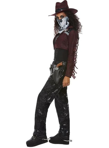 Disfraz de vaquero esqueleto Deluxe para mujer - Smiffys | Funidelia