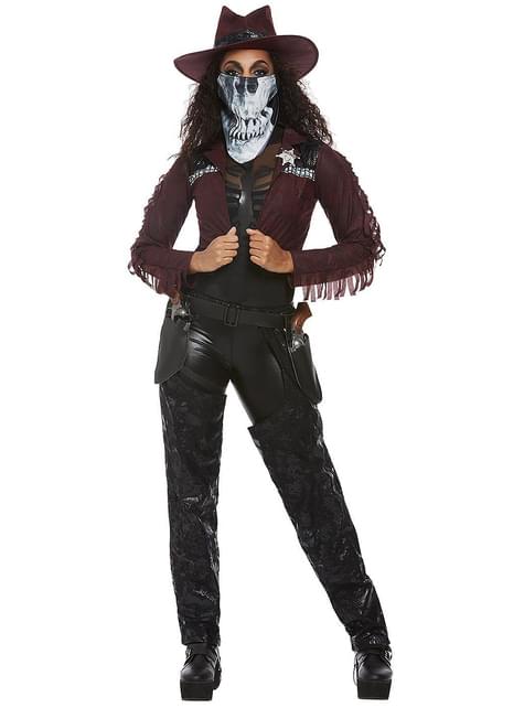 Disfraz de vaquero esqueleto Deluxe para mujer - Smiffys | Funidelia