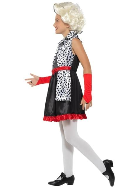 Disfraz de villana Cruella para niña - Smiffys | Funidelia