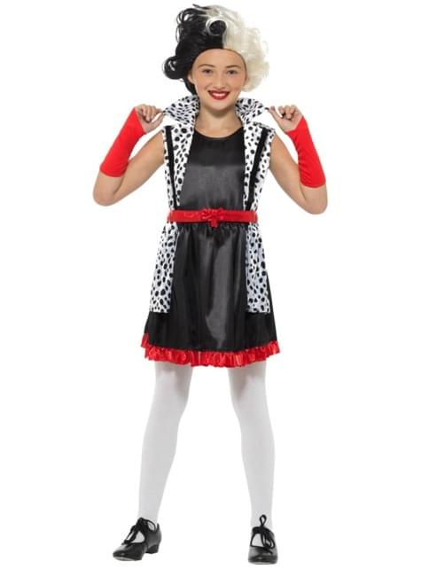 Disfraz de villana Cruella para niña - Smiffys | Funidelia