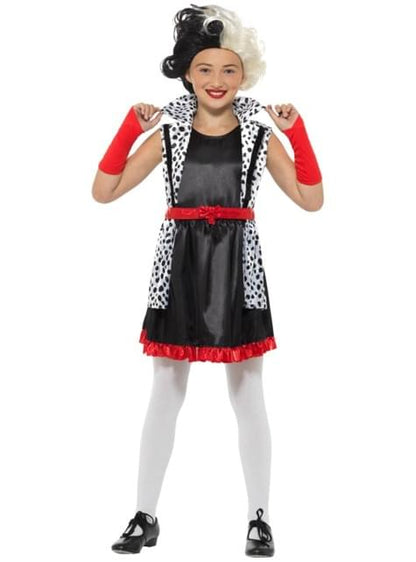 Disfraz de villana Cruella para niña - Smiffys | Funidelia