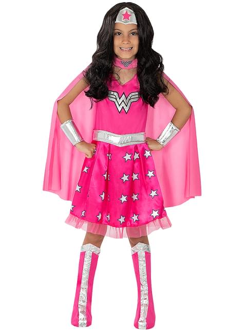Disfraz de Wonder Woman rosa para niña - Funiglobal | Funidelia