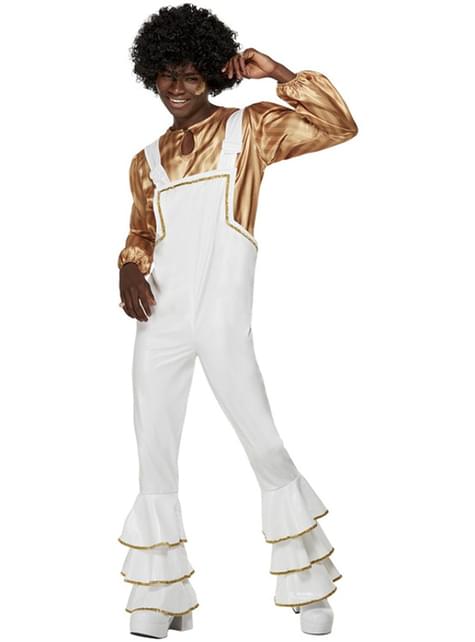 Disfraz disco años 70 blanco para hombre
