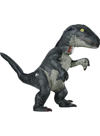 Disfraz de dinosaurio Velociraptor Blue inflable para adulto - Jurassic World - Rubies USA | Funidelia