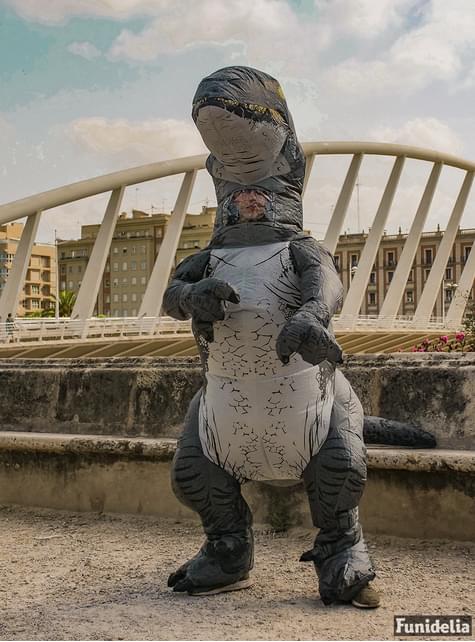 Disfraz de dinosaurio Velociraptor Blue inflable prestige para adulto - Jurassic World - Rubies USA | Funidelia
