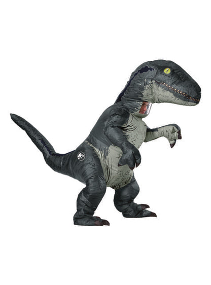 Disfraz de dinosaurio Velociraptor Blue inflable prestige para adulto - Jurassic World - Rubies USA | Funidelia