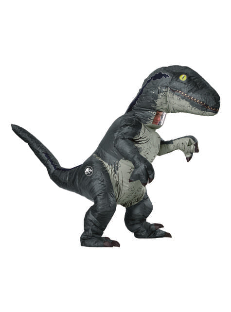 Disfraz de dinosaurio Velociraptor Blue inflable prestige para adulto - Jurassic World - Rubies USA | Funidelia
