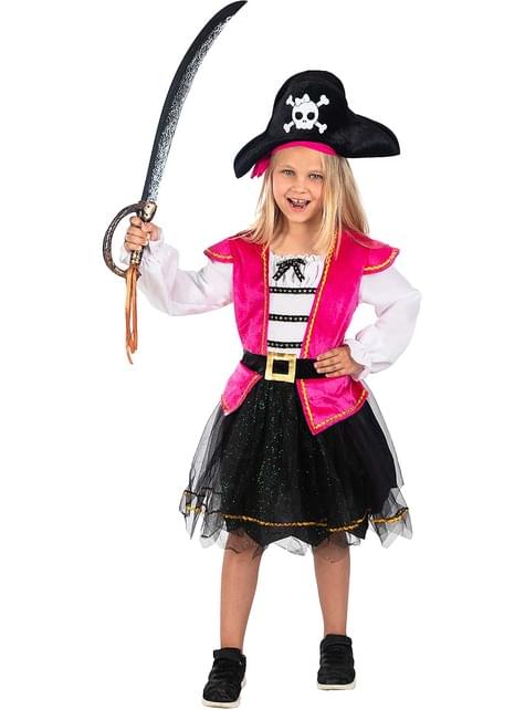 Disfraz pirata rosa para niña - Funiglobal | Funidelia