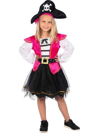 Disfraz pirata rosa para niña - Funiglobal | Funidelia