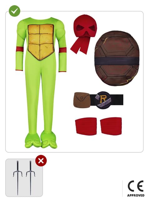 Disfraz Raphael para niño - Las Tortugas Ninja - Funiglobal | Funidelia
