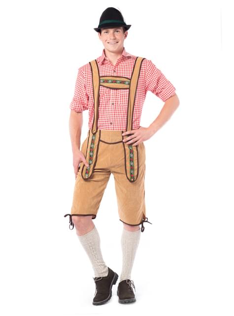 Disfraz tirolés lederhose marrón claro