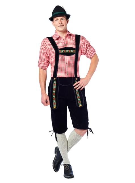 Disfraz tirolés lederhose negro