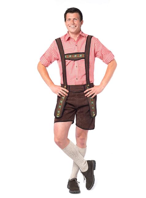 Disfraz tirolés marrón oscuro para Oktoberfest