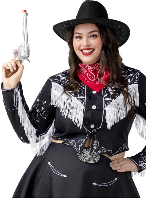 Disfraz vaquera pistolera para mujer talla grande - Funiglobal | Funidelia