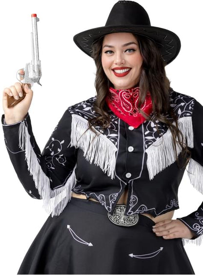 Disfraz vaquera pistolera para mujer talla grande - Funiglobal | Funidelia