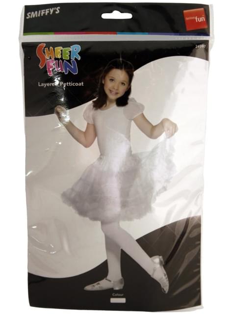 Enagua blanca para niña