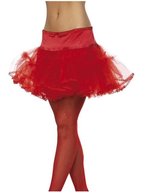 Enagua de tul hot red